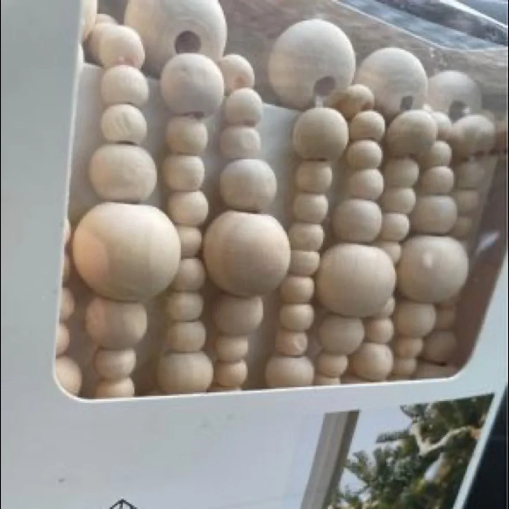 Hearth & Hand with Magnolia 12' Natural Wood Bead Garland Christmas